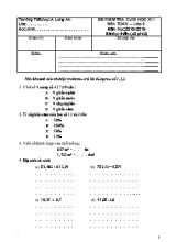Đề kiểm tra cuối học kì 1 môn Toán Lớp 5 - Năm học 2018-2019 (Có đáp án)